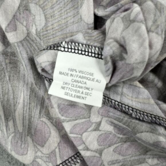 Vivian Shyu Floral Dress Women’s Small Purple Long Sleeve V Neck Midi - Picture 13 of 16